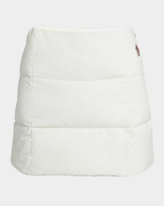 Technical Poplin Down Mini Skirt